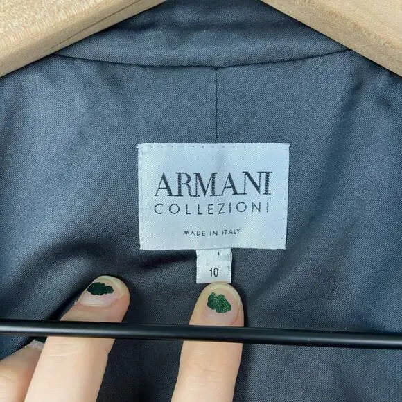 Armani colleziani Italian wool blend blazer size 10 - Picture 6 of 6